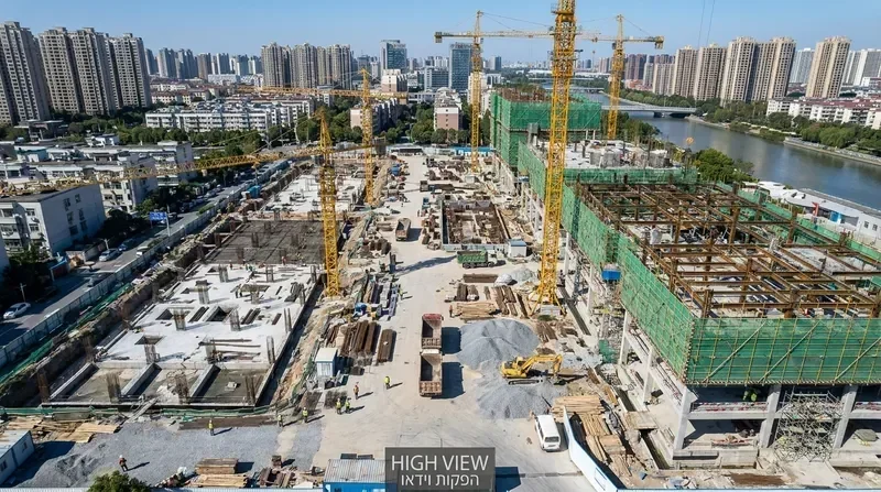מעקב התקדמות בנייה מהאוויר