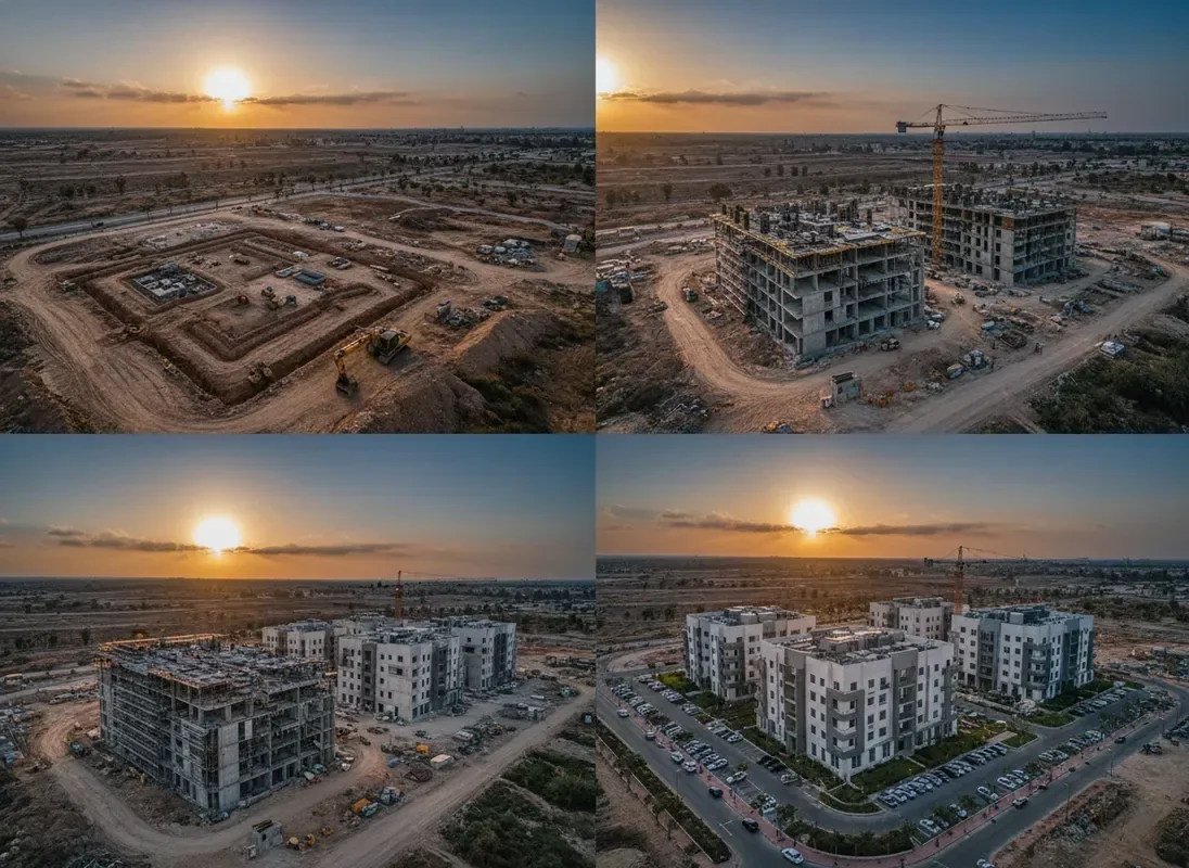 מעקב התקדמות בנייה לאורך זמן